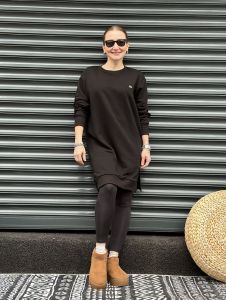 SİYAH LCS SWEAT-TUNİK Elbise