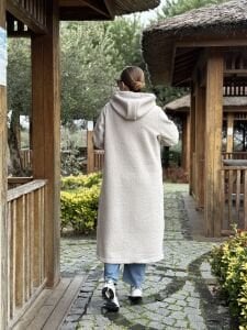 A.Akay Fermuarlı Kuzu Kaşe kap Taş