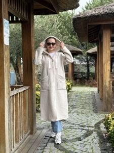 A.Akay Fermuarlı Kuzu Kaşe kap Taş