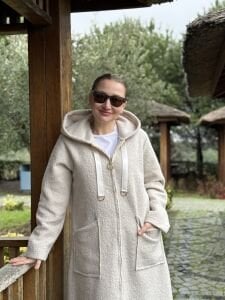 A.Akay Fermuarlı Kuzu Kaşe kap Taş