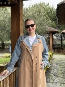 A.Akay Denim detaylı Trençkot A.camel