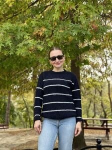 Laci beyaz çizgili kazak