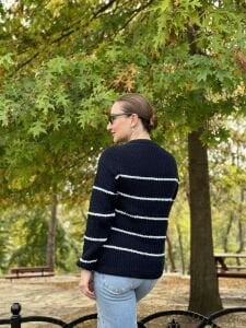 Laci beyaz çizgili kazak