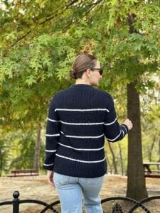 Laci beyaz çizgili kazak