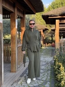 Kemerli Oysho Takım Haki