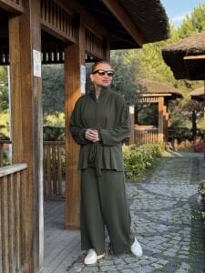 Kemerli Oysho Takım Haki