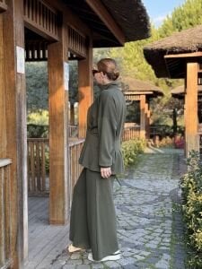 Kemerli Oysho Takım Haki