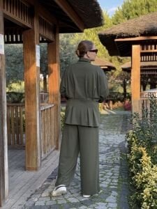 Kemerli Oysho Takım Haki