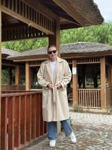 Premium orjinal marka Astarlı trençkot Taş