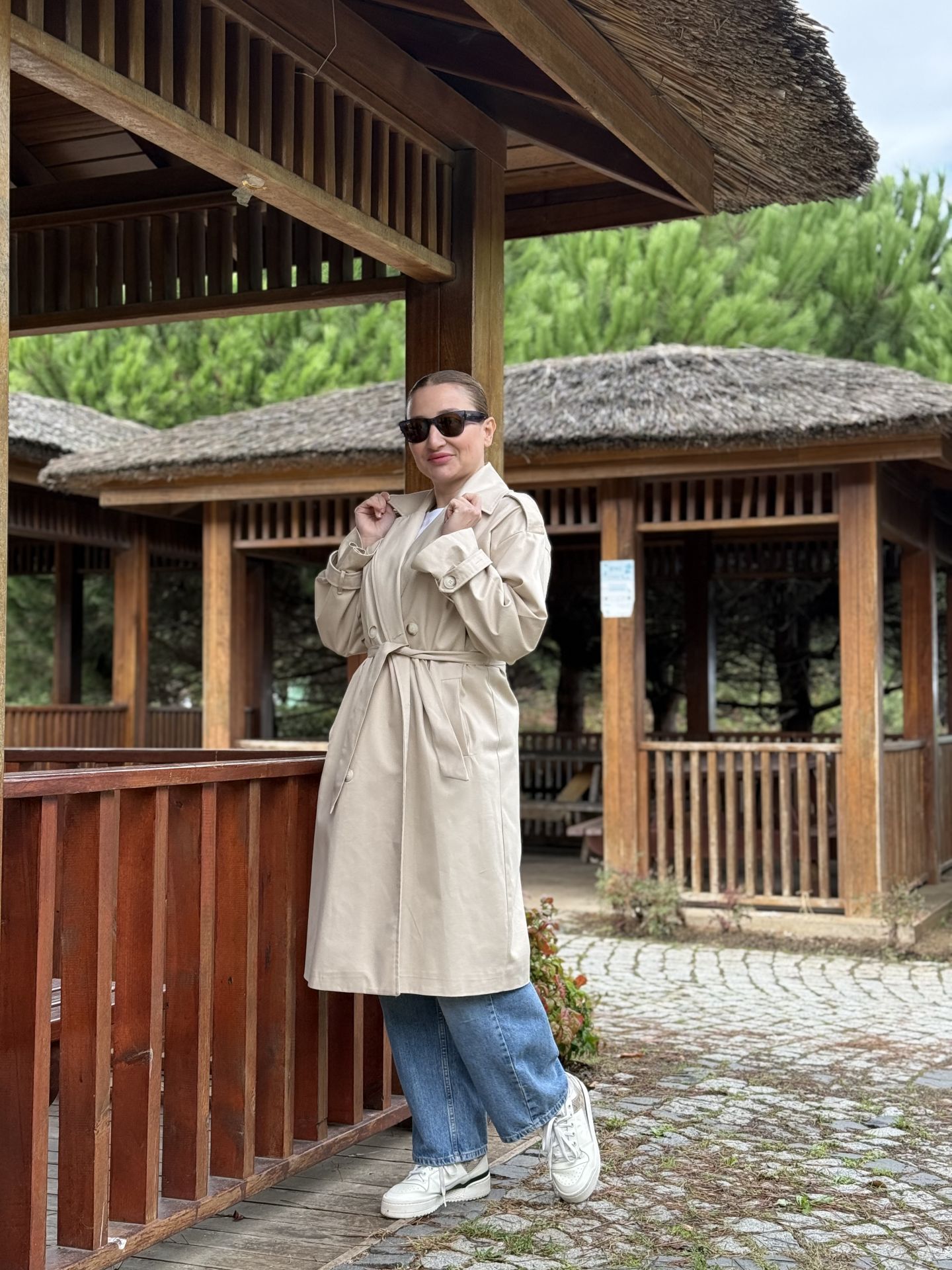 Premium orjinal marka Astarlı trençkot Taş