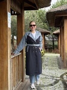 A.Akay Denim detaylı Trençkot Laci