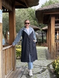 A.Akay Denim detaylı Trençkot Laci