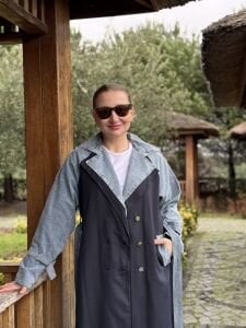 A.Akay Denim detaylı Trençkot Laci