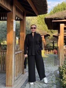 Kemerli Oysho Takım Siyah