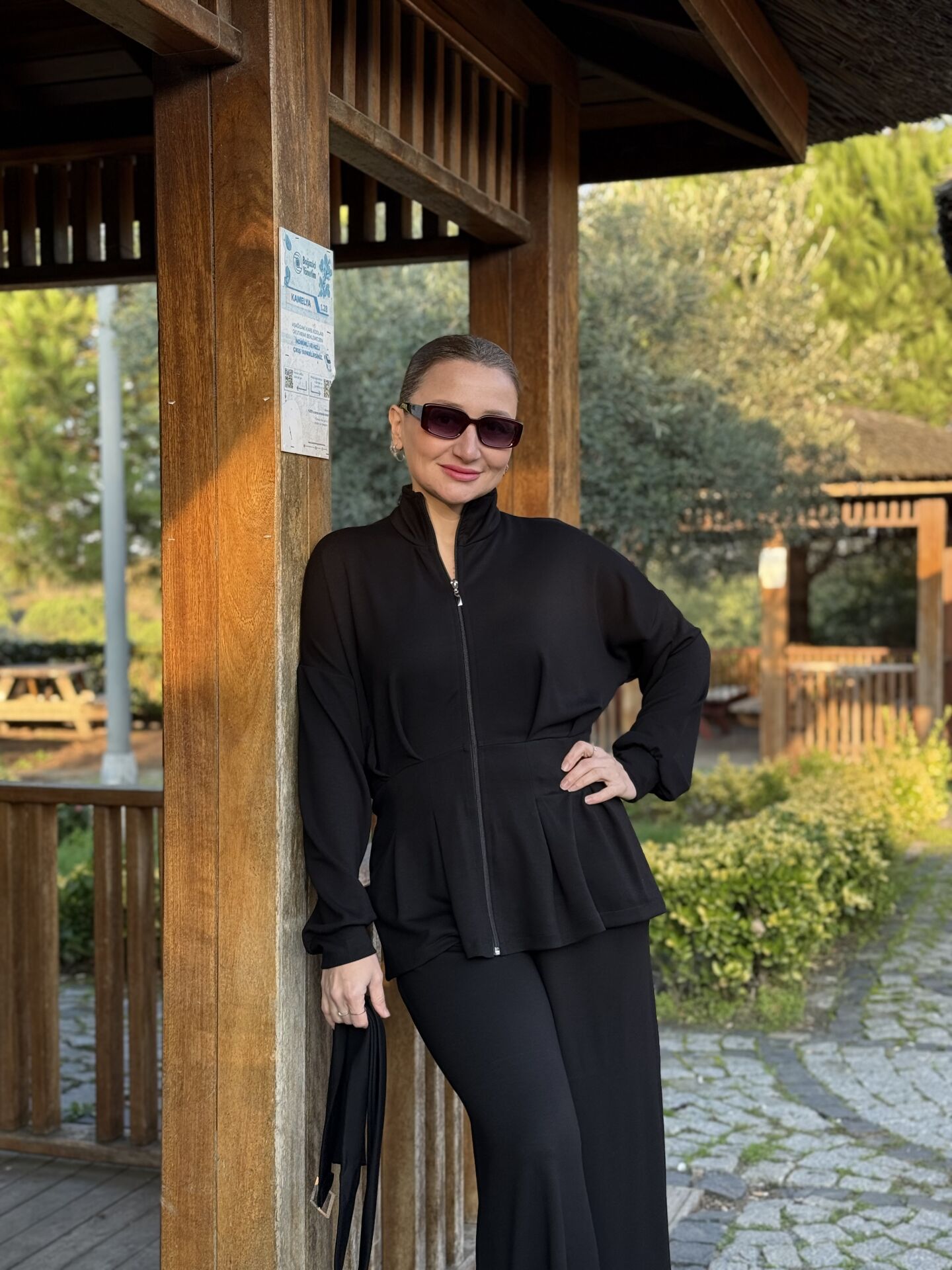 Kemerli Oysho Takım Siyah