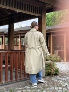 Açık Vizon Z.r orjinal marka Astarlı Trençkot