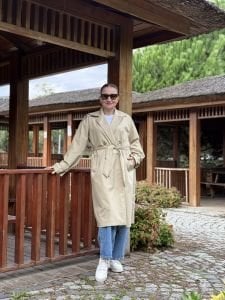 Açık Vizon Z.r orjinal marka Astarlı Trençkot