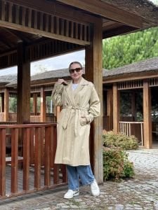 Açık Vizon Z.r orjinal marka Astarlı Trençkot