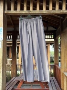 A.akay beli lastikli kumaş pantolon gri