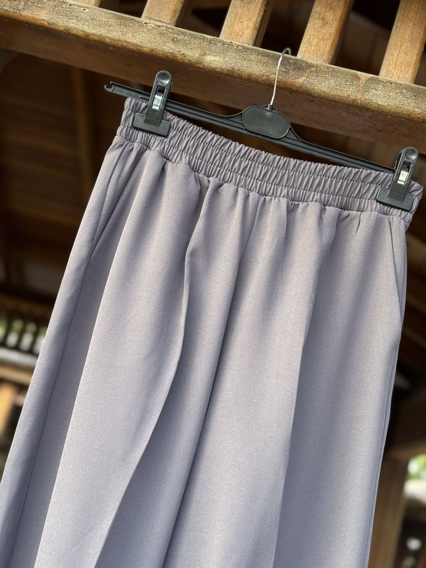 A.akay beli lastikli kumaş pantolon gri