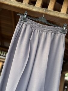 A.akay beli lastikli kumaş pantolon gri