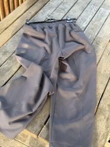 A.akay beli lastikli kumaş pantolon gri