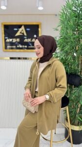A.akay kupra tensel Fermuarlı takım Safran