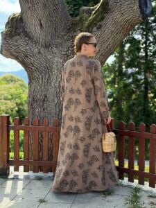A.akay pelo keten elbise camel