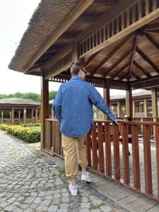 Camel tensel kargo pantolon