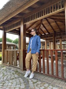 Camel tensel kargo pantolon