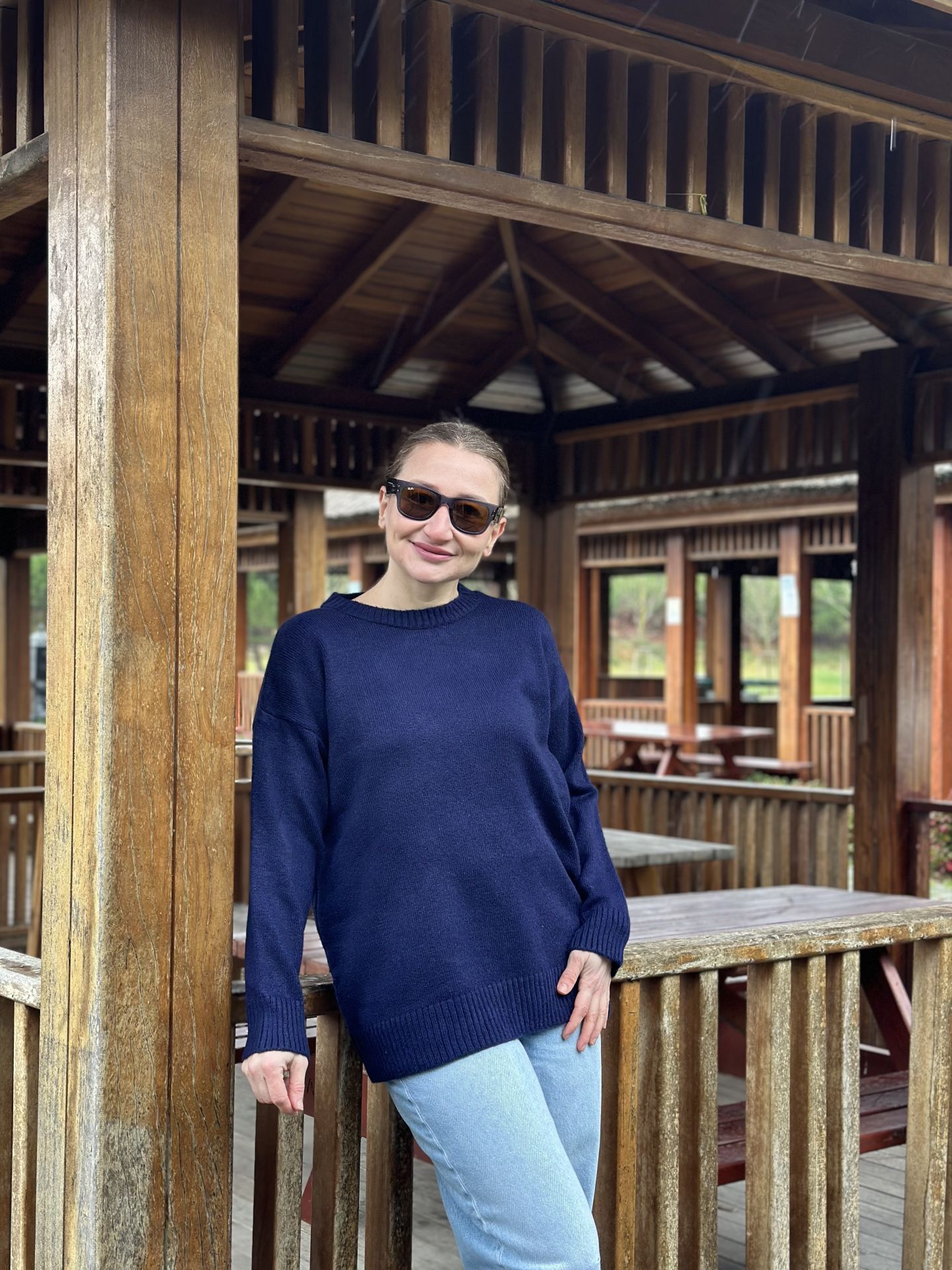 Yumoş kazak lacivert