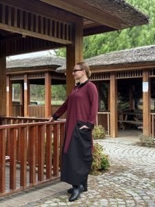 Fermuarlı Oysho tasarım elbise Bordo