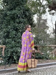 LİLA-mor Flower katleya elbise