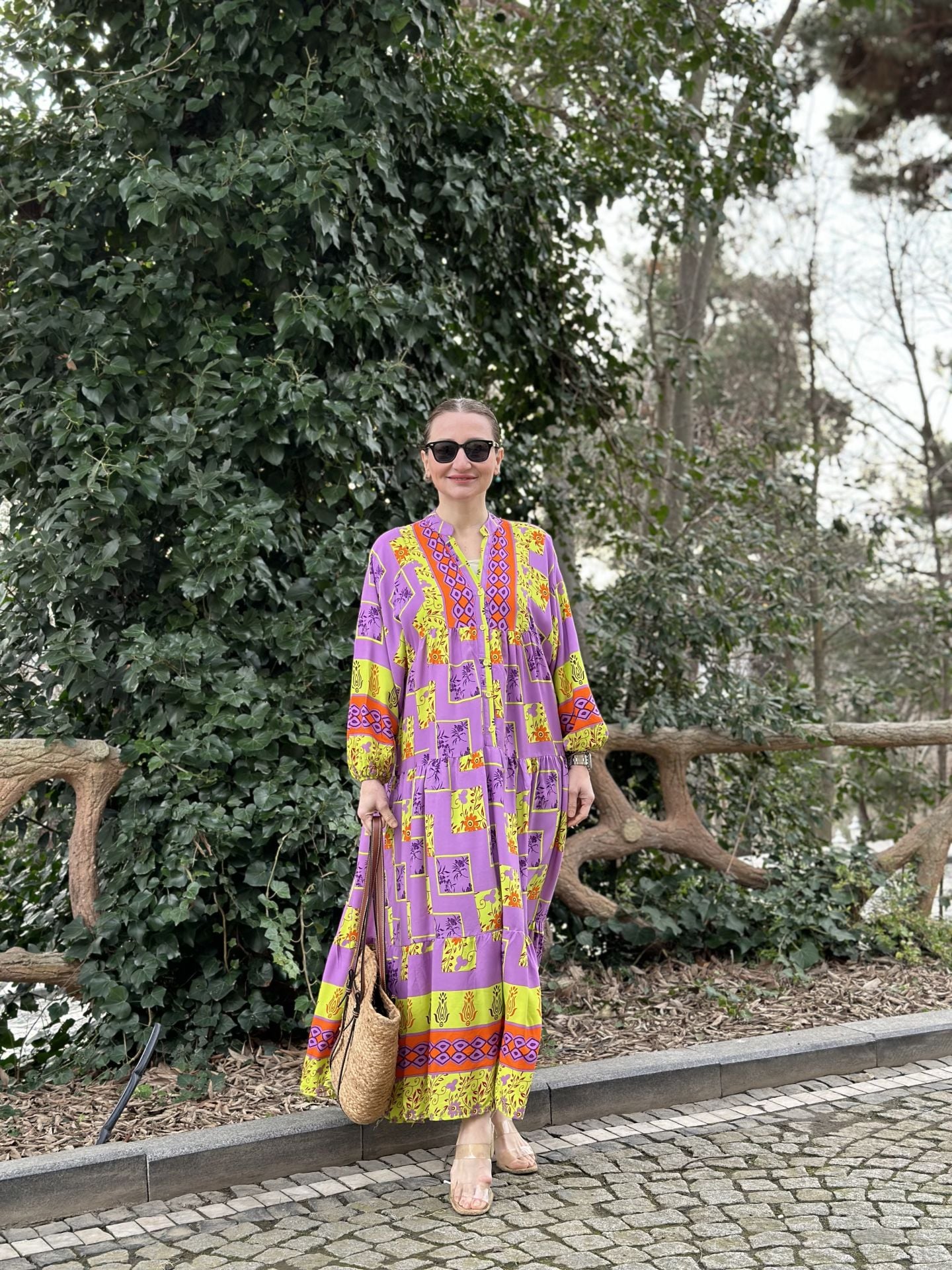 LİLA-mor Flower katleya elbise