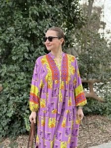 LİLA-mor Flower katleya elbise