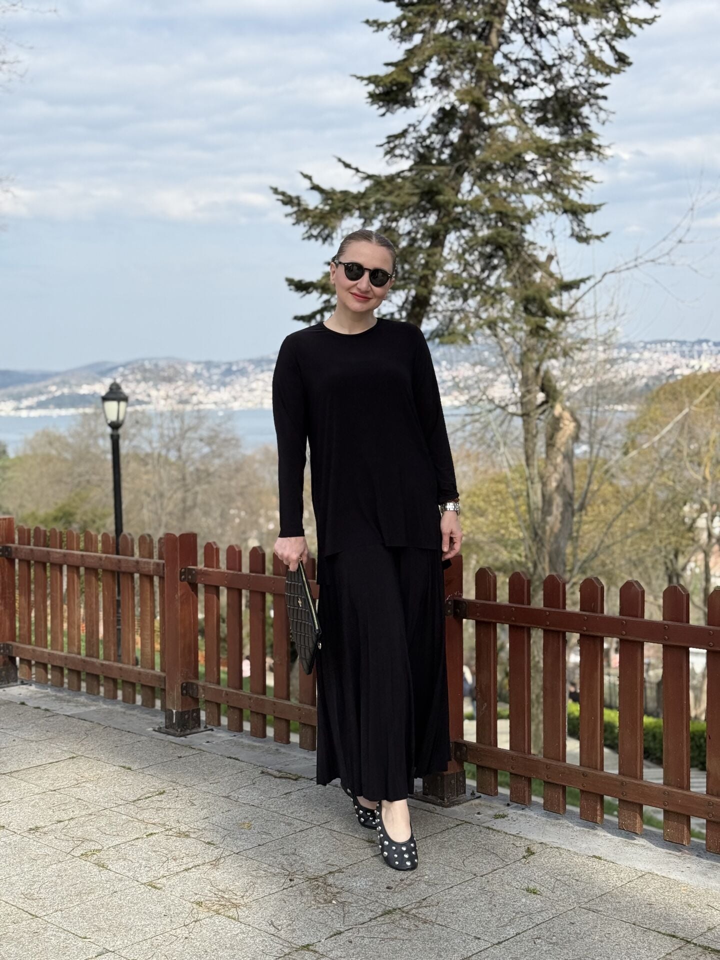 Afili Sandy Pile etek takım siyah