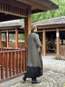 Fermuarlı Oysho tasarım elbise Haki