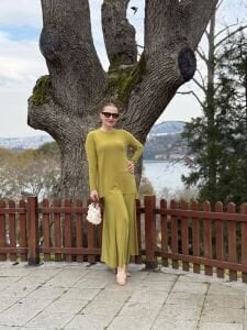 Afili Sandy Pile etek takım yağ yeşili