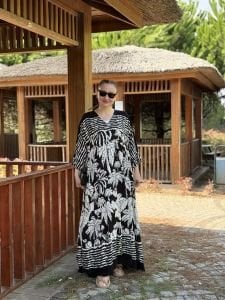 Siyah beli büzmeli viskon elbise