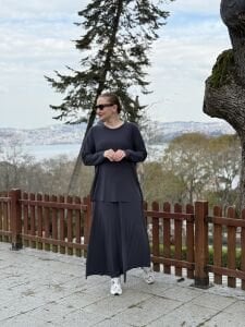 Afili Sandy Pile etek takım Antrasit