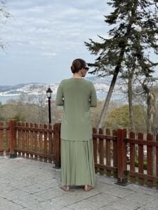 Afili Sandy Pile etek takım Çağla