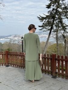 Afili Sandy Pile etek takım Çağla