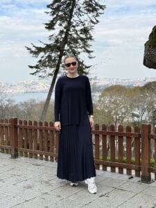 Afili Sandy Pile etek takım Lacivert