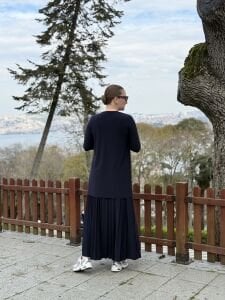 Afili Sandy Pile etek takım Lacivert