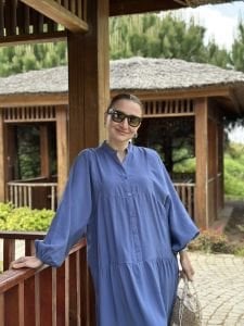 Tensel kumaş düz katleya indigo