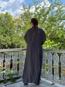 Modal tensel Abaya Takım Standart Beden - GRİ