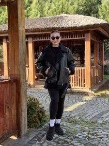 Z.r  kürklü deri mont Siyah