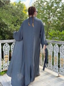 Modal tensel Abaya Takım Standart Beden - İNDİGO