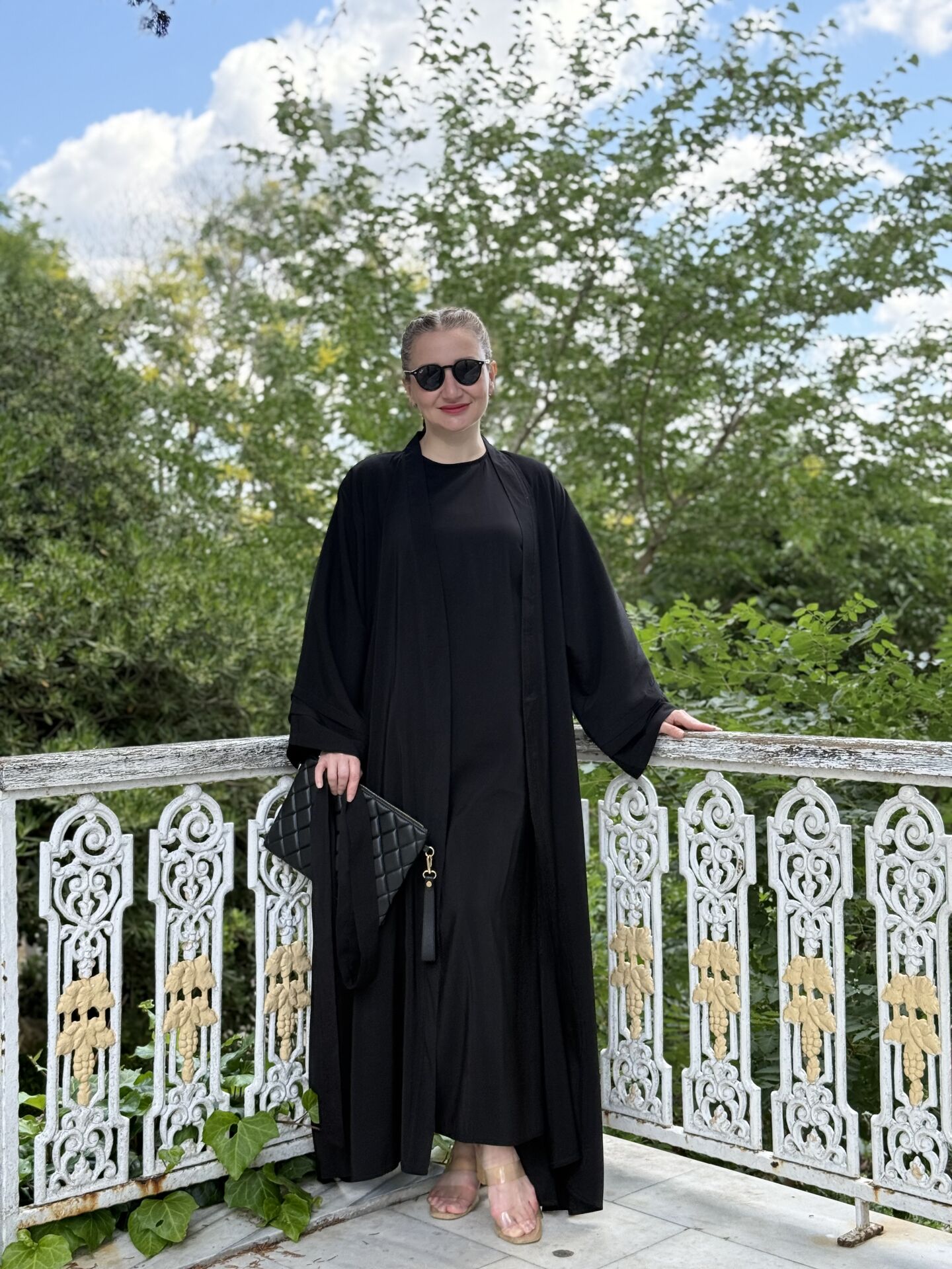 Modal tensel Abaya Takım Standart Beden - SİYAH