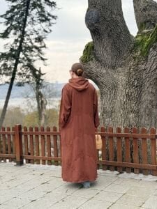 Eleni nakışlı kap-trenç Kahve